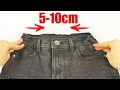 Sewing Trick How Downsize Jeans Without Cutting the Belt | Reduce Jeans without Sewing Machine