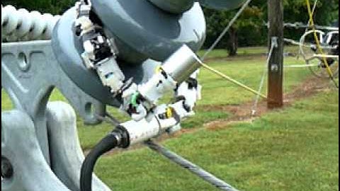 Snake Robot Inspecting Insulator