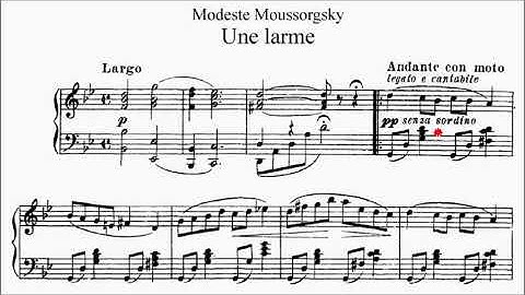 LCM Piano 2021-2024 Grade 6 List B2 Mussorgsky Une Larme (A Tear) Sheet Music