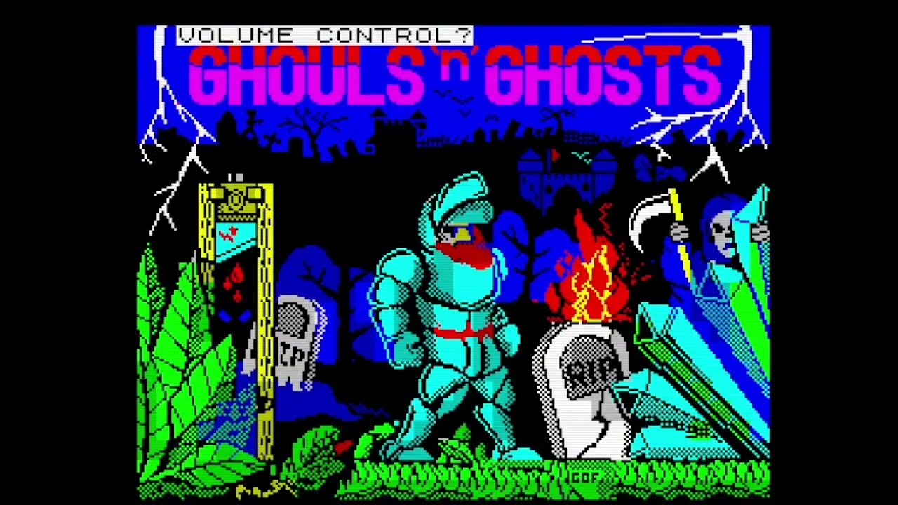 Cassette ZX Spectrum Ghouls'n Ghosts Capcom 1989 Complet PAL Jeu