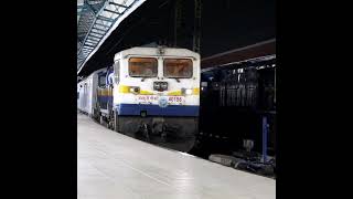 Train No. 10111 Konkan Kanya Express with WDP4D on the first day with LHB coaches at CSMT PF 18