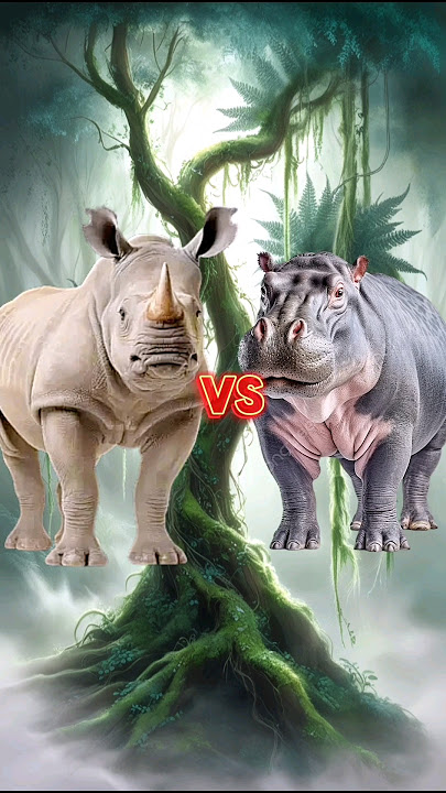 Rhino vs Animals & Jurassic World#animalbattle #hippo