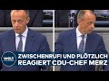 FRIEDRICH MERZ: "Sie haben auch schon mal witziger Zwischenrufe gemacht!" So kontert der CDU-Chef