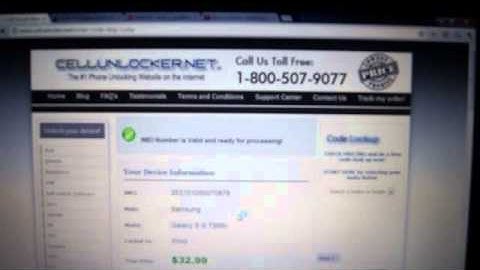 How to unlock Samsung Galaxy S3 SGH-T999V by Sim Network Unlock Pin Code