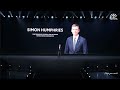The speech by Chief Branding Officer Simon Humphries during the premiere event