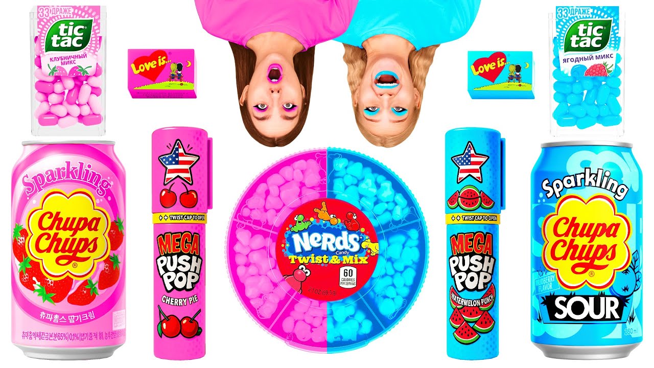 Розовая Еда vs Голубая Еда Челлендж | Смешные Рецепты с Едой от RaPaPa Challenge