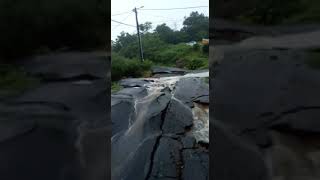 TEMPÊTE FiONA | Une route communale Explosée par la déferlante des Eaux, Guadeloupe 17 Sept 2022