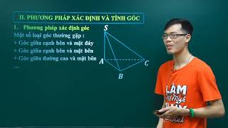 Góc giữa đường thẳng và mặt phẳng - Hình học  11 - Thầy Nguyễn Công Chính