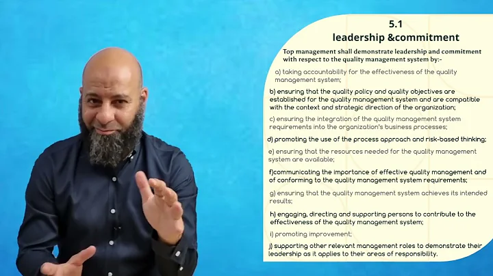 ISO 9001:2015 clause 5 leadership (part 1)