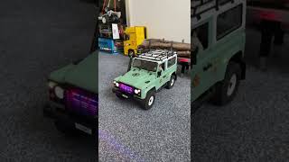 MN D90 Defender with Union Jack Neopixel animation and new, scale 3D printed rims