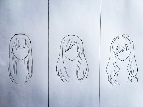 How to draw female anime hair [slow tutorial] part 2