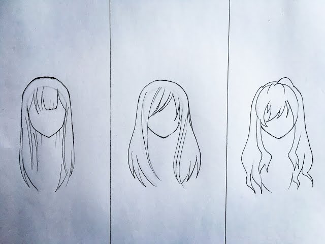 Drawing Girls - Cute Drawing Hairstyles Png,Anime Tears Png - free  transparent png images - pngaaa.com