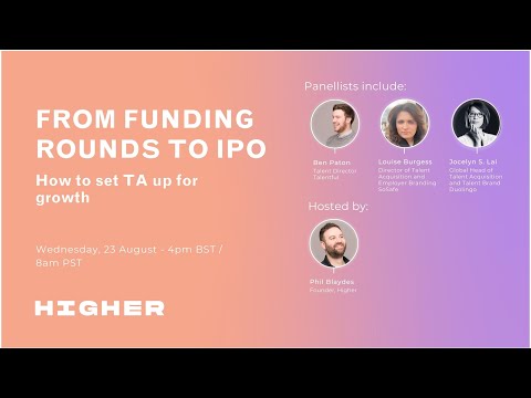 Webinar 14: From funding rounds to IPO  How to set TA up for growth
