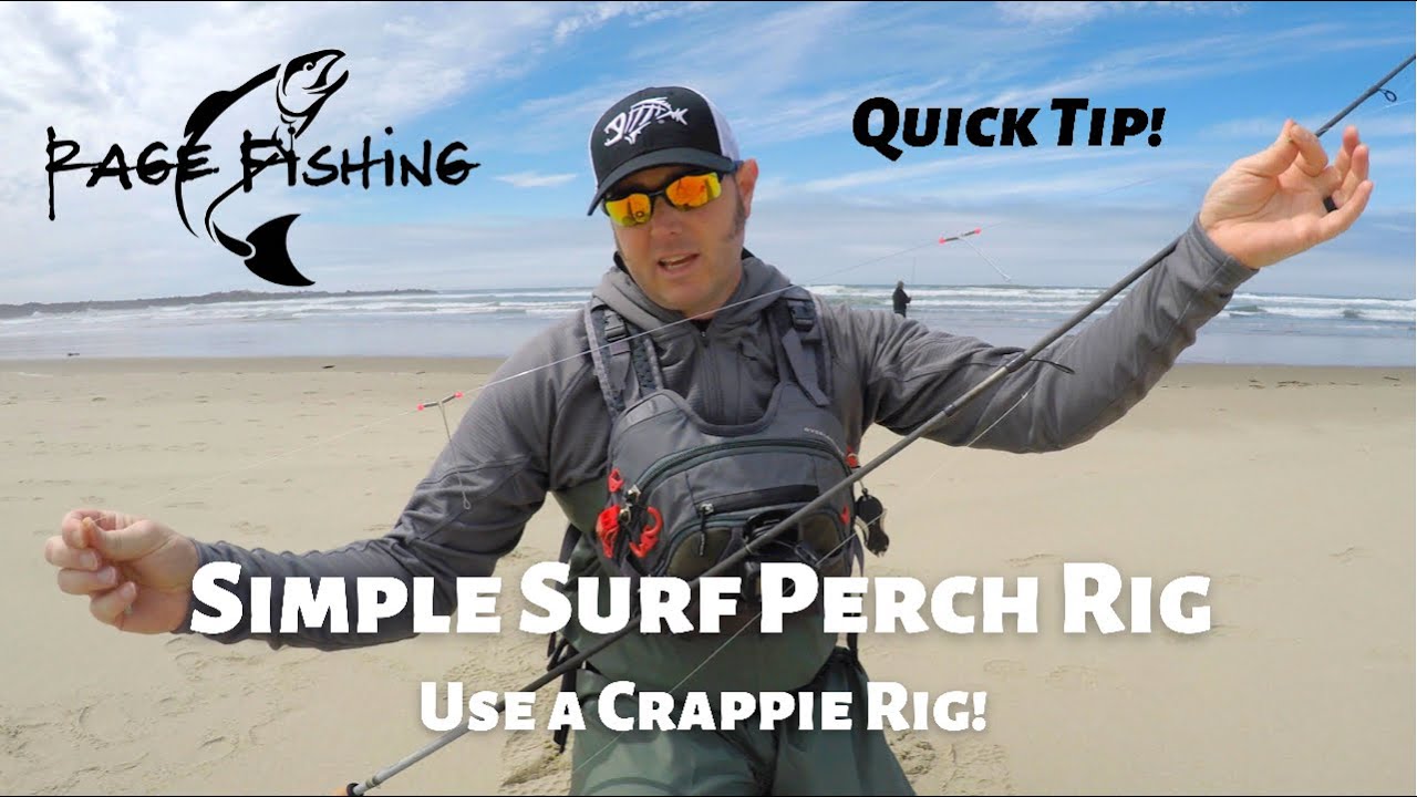 SIMPLE SURF PERCH FISHING RIG - A CRAPPIE RIG! Quick tip for an