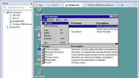 Create a User in Windows NT
