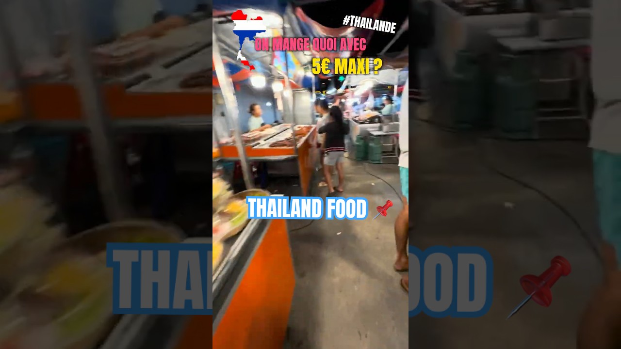THAI FOOD 🇹🇭 ! On mange quoi avec 5€ en Thaïlande ?  #nightmarket #asianfood  #travel #thaifood