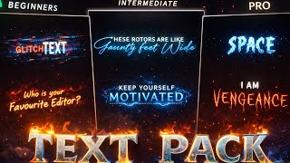 Level Up Your Edits With These AE Inspired Text Effects || Text Pack On Alightmotion (+Preset)