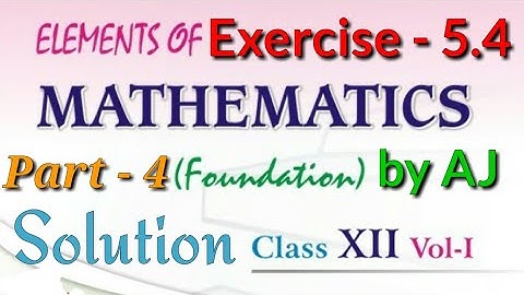 Exercise 5.4 | Solution of 6th Qus, 5th Chapter Matrix Continued, 12th Class Elements of Mathematics