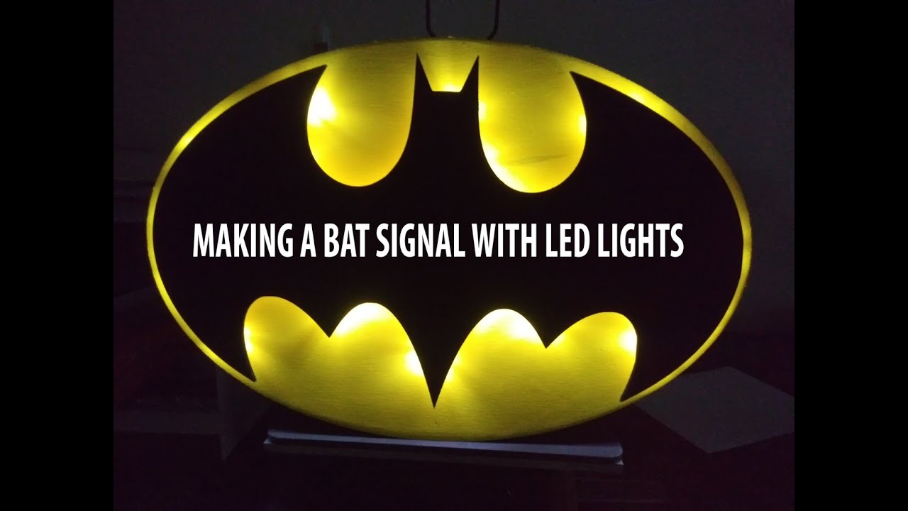 Batman Signal with LED Lights Bat Cave Man Cave Sign YouTube