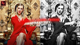 flicker + panning tutorial; after effects