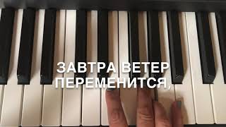 «ВЕТЕР ПЕРЕМЕН» ВЫСОКИЙ ГОЛОС (Кружит Земля) - караоке со словами и мелодией на фортепиано