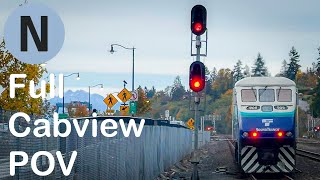 Sounder N Line Cabview POV Seattle to Everett