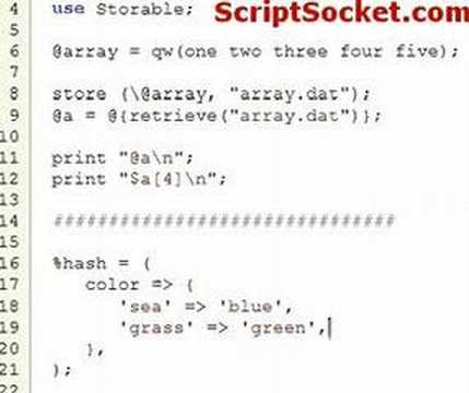 Perl Tutorial 100 - Store Data Structures on Disk