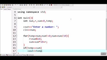 How to Check Whether a Number is Palindrome or Not in C++