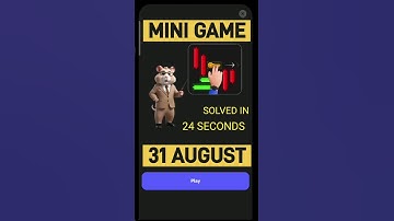 Hamster Kombat Mini Game EASY SOLVED | 31 August Daily Challenge