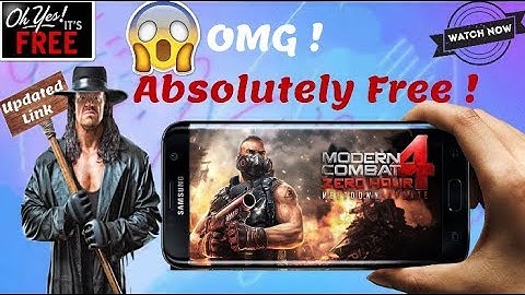 [ updated link]How to download Modern Combat 4 Zero Hour game  for free on android + gameplay.