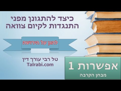 וִידֵאוֹ: כיצד להיכנס לזכויות ירושה ללא צוואה בשנת