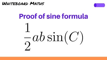 Bewijs van de formule voor de oppervlakte van een driehoek met behulp van sinus