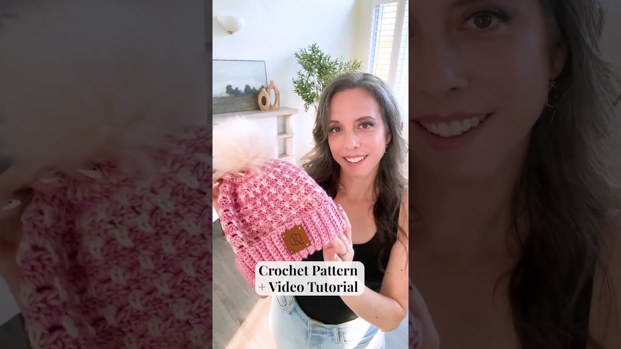 Easy Block Stitch Crochet Hat Pattern In 7 Sizes Video Tutorial