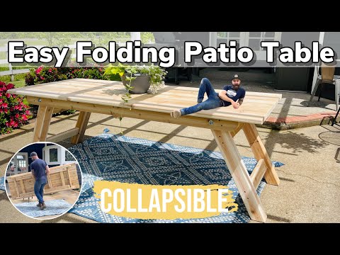 Easy Wooden Patio Table || DIY Outside Dining Table