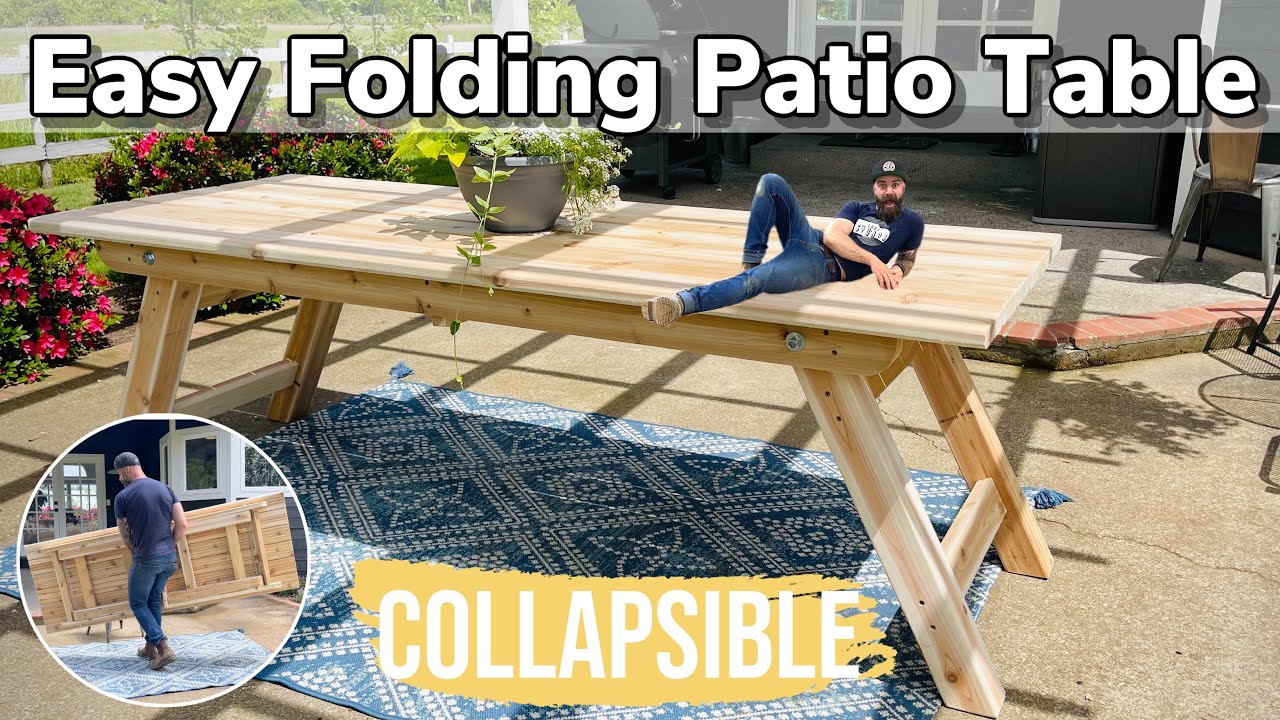 Easy Wooden Patio Table || Diy Outside Dining Table - Youtube