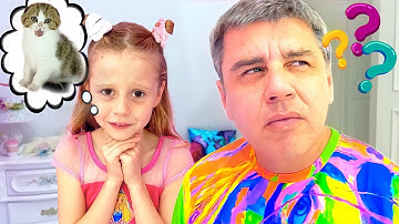 Dad learn how to put Nastya to bed. The bedtime story for kids