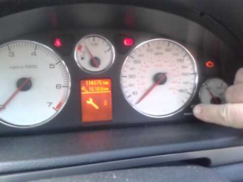 Service lamp reset in Peugeot 407