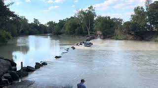 The infamous crocodile infested Cahills Crossing at East Alligator River of Kakadu National Park