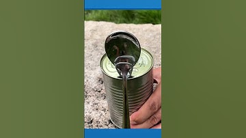Opening a Canned Fruit Easily Using a Spoon Trick #lifehack #short