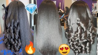 NEW AMAZING SHINY SILK PRESS ON NATURAL HAIR COMPILATION