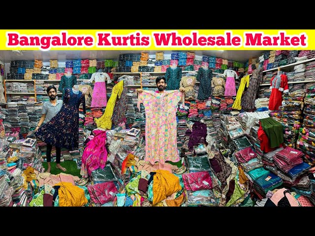 Branded Kurtis Rs 90 Chickpet Bangalore Wholesale Shop Cheapest Kurti Market  viyabaram ulagam - YouTube