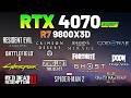 RTX 4070 SUPER + AMD R7 9800X3D - Test in 12+ Games