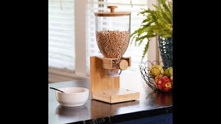 Honey-Can-Do Natural Bamboo Cereal Dispenser Features