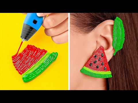 IDEAS DE JOYERÍA DIY  ¡Consejos de reparación con lápiz 3D! Arte trucos para estudiantesby 123 GO!