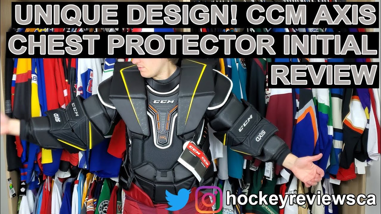 Unique features! CCM Axis chest & arm protector Snap Shot review YouTube