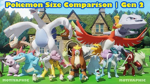 Pokemon Generation Two | size comparison | Pokedex order