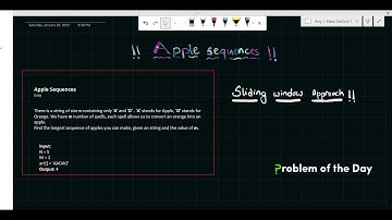 Apple Sequences | Problem Of The Day | Live Coding