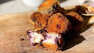 EASY Fried Blueberry Goat Cheese Bites EASY Fried Blueberry Goat Cheese Bites