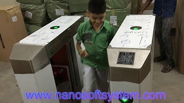 IR Sensor Intelligent Security Flap Gate Turnstile Metro Barrier System Bangladesh