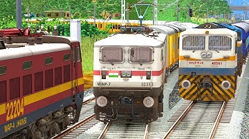 THREE TRAINS CROSSING AT SAME TRACK | BUMPY RAILROAD | Train Simulator | Railworks 3 | NTG GAMING